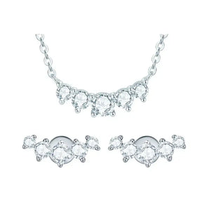 Elegant 18K Gold Plated Moissanite Jewelry Set with floral designs for timeless beauty