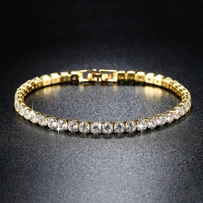 Elegant 18K Gold Plated Tennis Bracelet featuring sparkling Lab Grown Diamonds