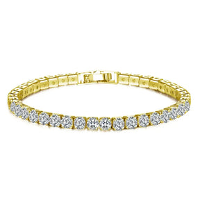 18K Gold Plated Tennis Bracelet featuring sparkling Lab Grown Diamonds in elegant design