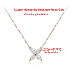 Delicate rose gold necklace with moissanite butterfly pendant from Moissanite Jewelry Set