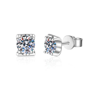 Elegant 5mm Lab Grown Diamond Earrings in Silver 925 Settings for Timeless Style