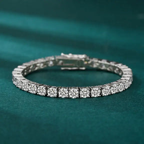 D Color Lab Grown Diamond Tennis Bracelet in 925 Sterling Silver featuring sparkling stones