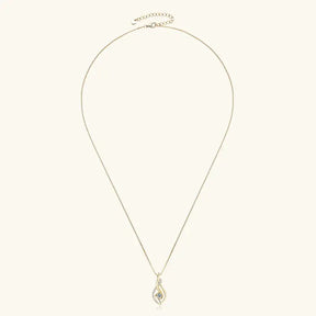 Delicate silver 925 necklace featuring a teardrop pendant with a genuine lab grown diamond