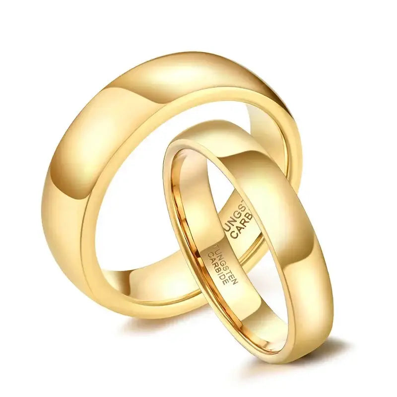 Gold Tungsten Wedding Bands for Men and Women - Rings-Tungsten 14