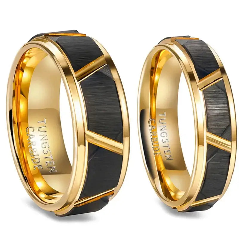 Men’s Tungsten Rings - Beveled Edge - Rings-Tungsten 25