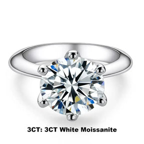 Sparkling Moissanite engagement ring in 925 sterling silver gold plated setting