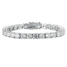 Moissanite Tennis Bracelet featuring 4mm moissanite in a sterling silver elegance setting