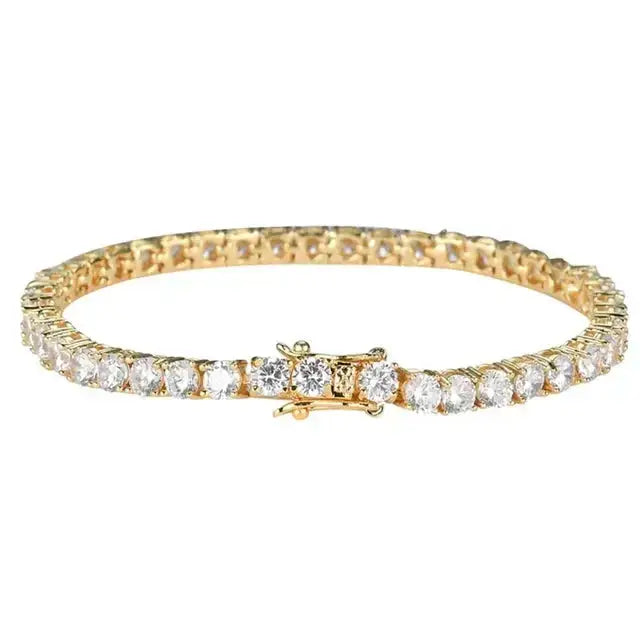 Gold Tennis Bracelet with Diamonds in Moissanite Tennis Bracelet s925 Sterling Silver 18k White Gold