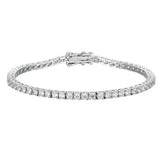 Moissanite Tennis Bracelet featuring round brilliant-cut stones in white gold elegance