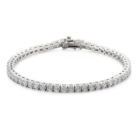 Diamond tennis bracelet featuring elegant S925 sterling silver with Color Moissanite