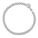 Diamond tennis bracelet in white metal, a stunning sterling silver bracelet option