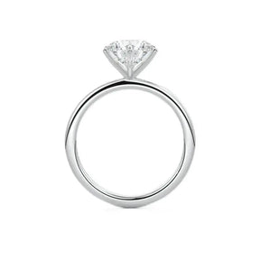 Diamond engagement ring in S925 Sterling Silver Solitaire design with exquisite flush setting