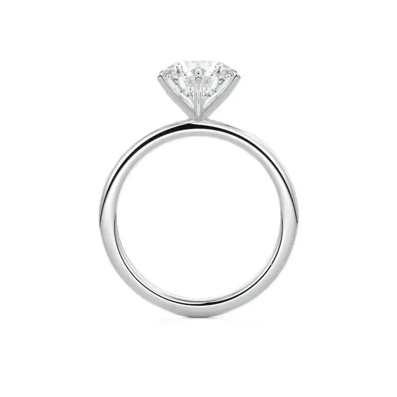 Diamond engagement ring in S925 Sterling Silver Solitaire design with exquisite flush setting